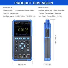 OWON HDS242 2-in-1 40MHz 2CH 250MS/s Digital Oscilloscope Multimeter 20000 Count