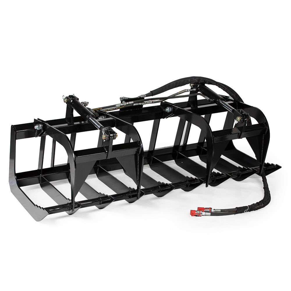 Titan Attachments 72in Economy Skid Steer Root Grapple Bucket Attachment