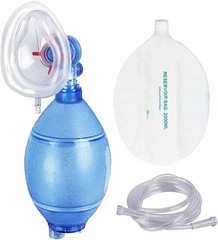 Medical PVC 100% Latex-Free Bag Valve Mask CPR Manual Resuscitator for Adult Use