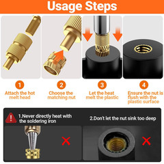 Threaded Inserts Set, 716Pcs Heat Set Inserts Nuts Bolts with M2 M3 M4