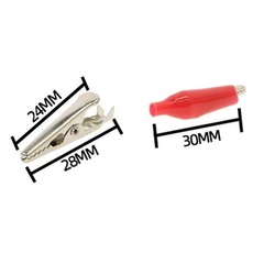 20pcs Black Red Soft Plastic Coated Testing Probe Aligator Clips Crocodile P2001