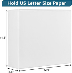 10 Pack 3 Inch 3 Ring Binder Slant D Presentation View White School Office Bulk