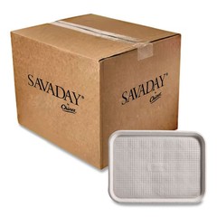 Chinet 20804CT Savaday Rectangular Molded Fiber Food Trays – WHT (100/CT) New
