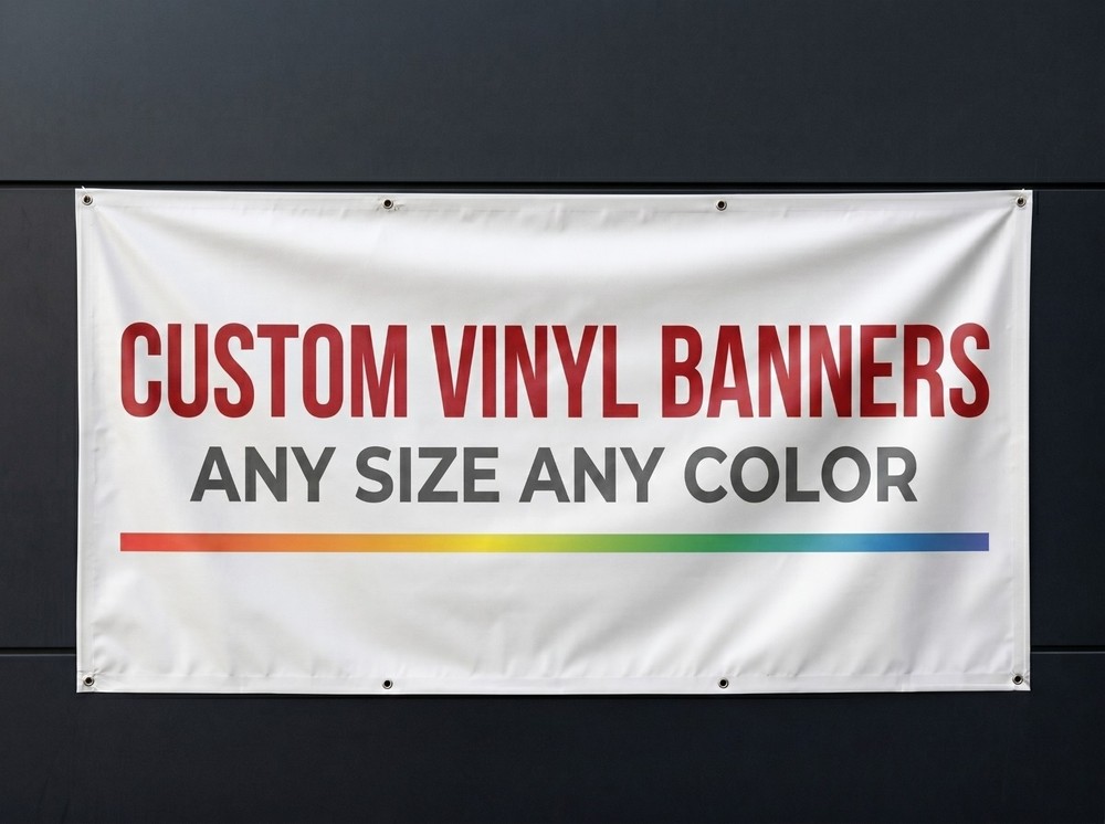 Custom Vinyl Banner 13oz Heavy Duty Outdoor Sign Any Size Fast Turnaround