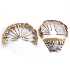 45PC Brass Wire Brush Set for Rust Removal and Polishing Compatible with Rotary