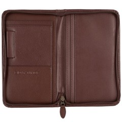 Day-Timer Armorhide Leather Zippered Planner Cover, Burgundy, 3.5″x6.5″