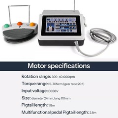 Dental Implant System Motor Physiodispenser Surgical Brushless Motor+20:1 Contra