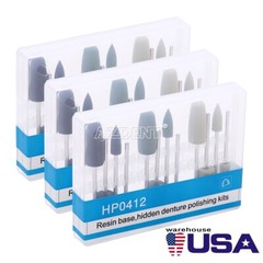 US Dental Polishing Burs Resin Base Acrylic Invisible Denture Silicone Grinding