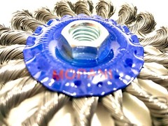 6Pcs Wheel Wire Brush 4-Inch (4″ Twisted/Knotted) For 5/8″-11 UNC Angle Grinder