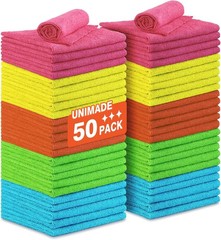 Microfiber Cleaning Cloth Set of 50 Towel Rag Car Polishing Detailing No-Scratch