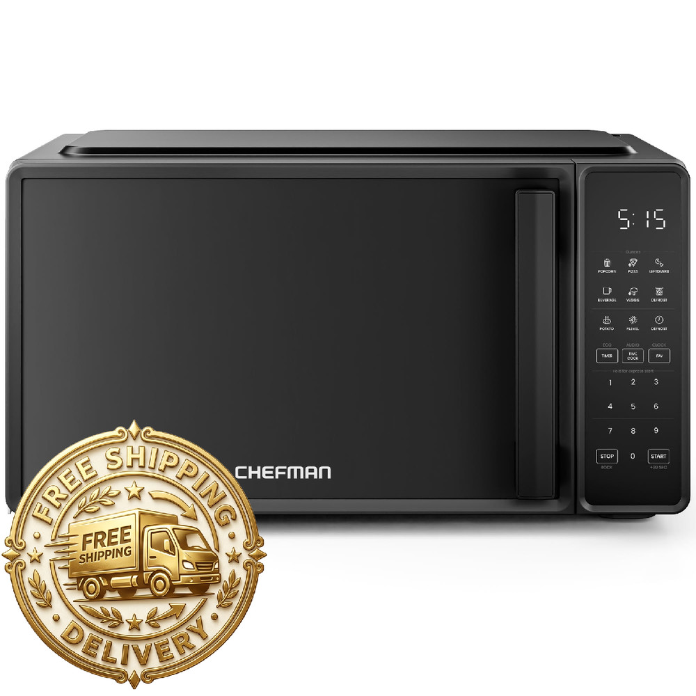 Chefman Countertop Microwave Oven 0.7 Cu. Ft. 700 Watts 10 Power Levels 6