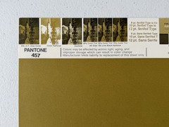 Pantone Vintage Poster [Gray, Yellow, Ocher] Uncoated Sheet by Leteraset