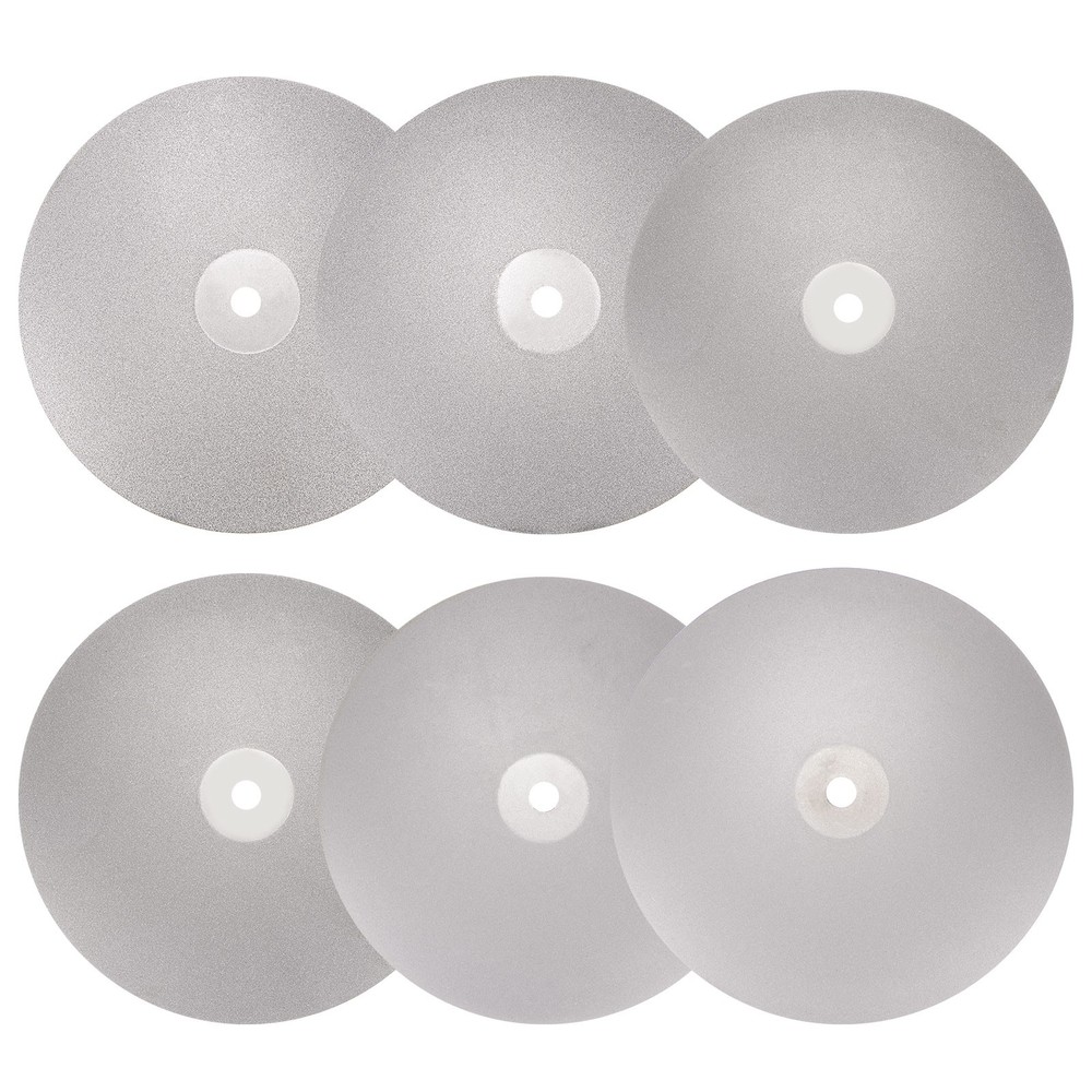 6pack Diamond Flat Lap Disc Set 8″ x 1/2″ Arbor 240/320/600/800/1200/3000 Grit