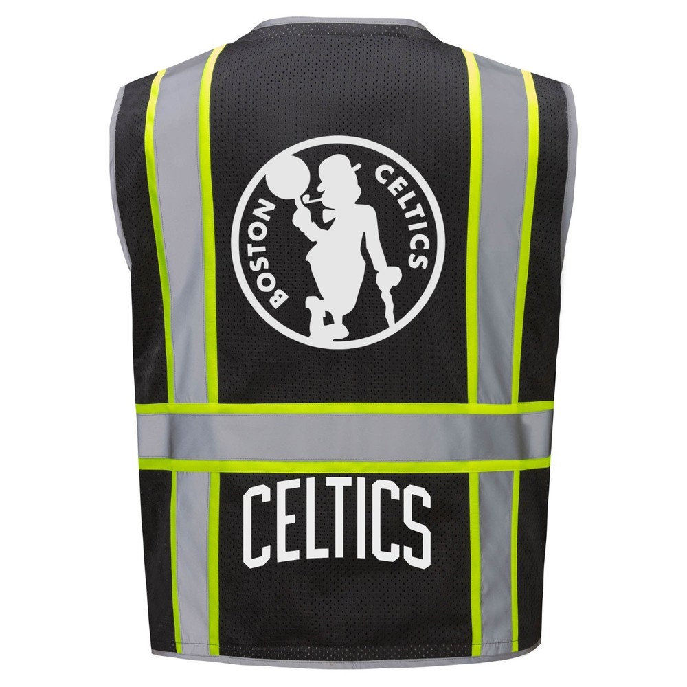 🏀🦺BOSTON CELTICS REFLECTIVE SAFETY VEST FOR WORK LOGO SIZE M/L/XL/2XL-4XL