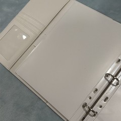 Kpop Binder Photocard White Matte 4-Pocket Page 6 Ring Sakura Sleeves Kpop USA