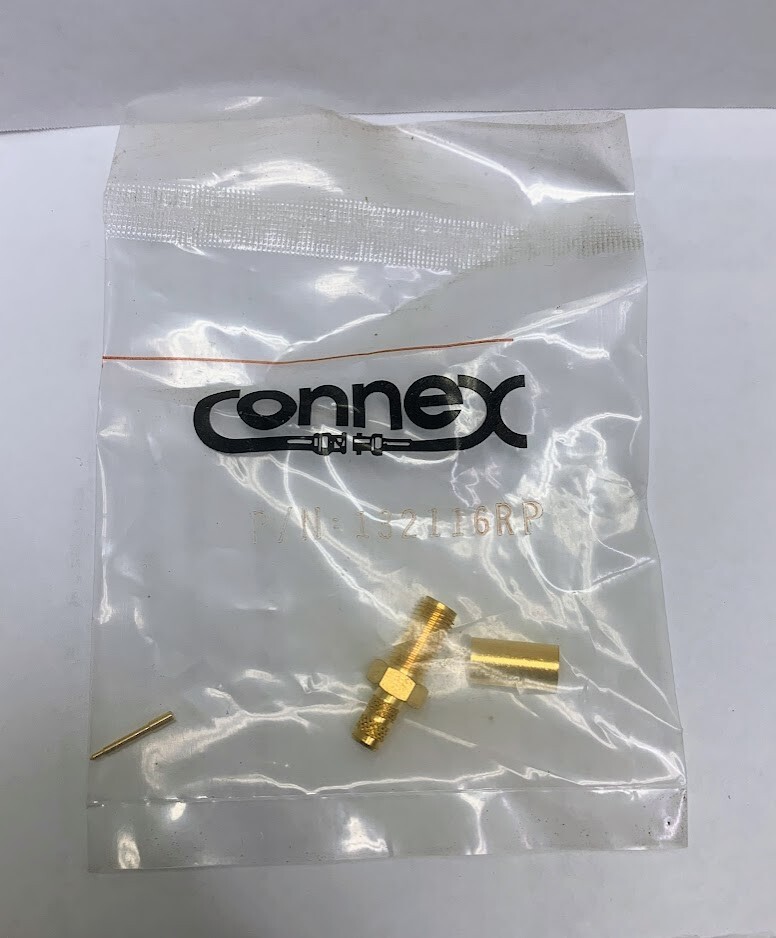 Connex 132116RP RF Connectors / Coaxial Connectors SMA ST CRIMP JK RG58 LMR 195