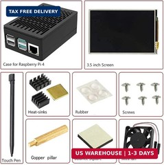 Raspberry Pi 4 3.5″ Touch Screen Kit with Case & Mini Cooling Fan