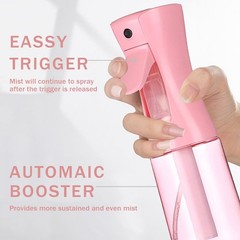 3 Pack Spray Bottles, 2-Pack Continuous Bottles,Fine Water Mist Pink