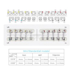 50X AZDENT Dental Orthodontic Brackets Braces Standard Roth.022 Hooks 345