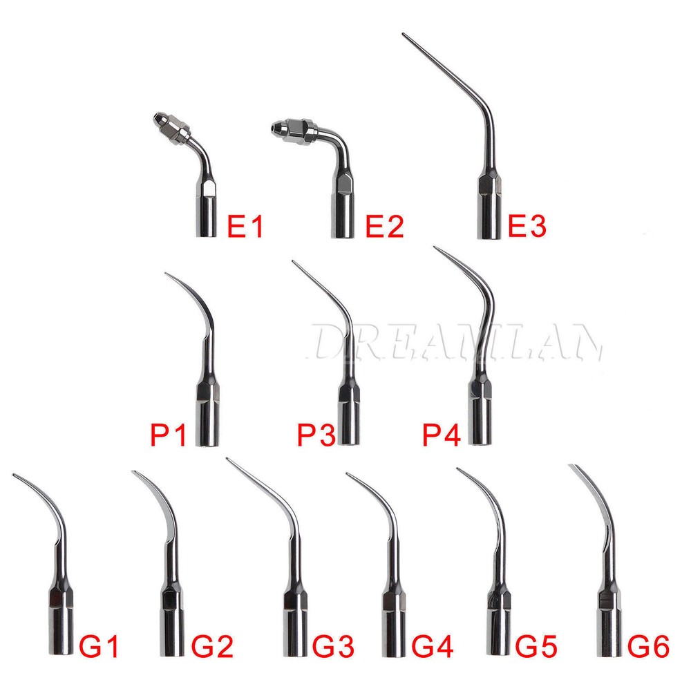 5 Dental Ultrasonic Scaling Perio Endo Tips Fit EMS Woodpecler Scaler 12 Model
