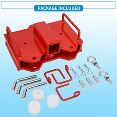 2″ Forklift Hitch Receiver Dual Pallet Forks Trailer Towing Adapter Attachment