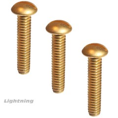 1/4-20 x 1/2″ Round Head Machine Screws Solid Brass Slotted Drive Qty 50