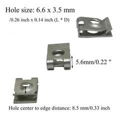 Pro Bamboo Kitchen 50pcs #10 Spring Steel Speed Fastener U Nut Clip U Speed Nut