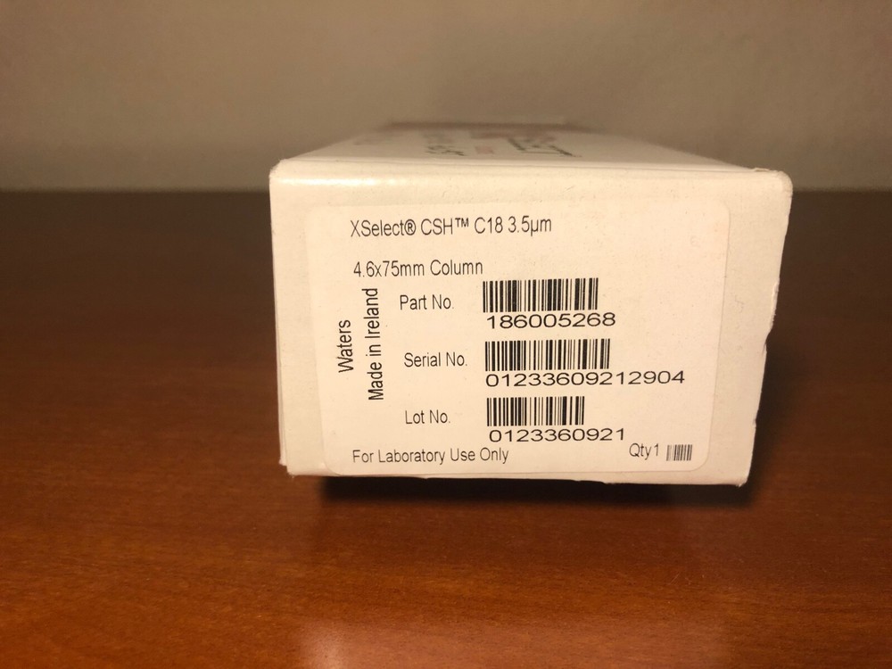 Waters HPLC Column XSelect CSH C18, 4.6 x 75mm, 3.5um, 186005263, New In Box