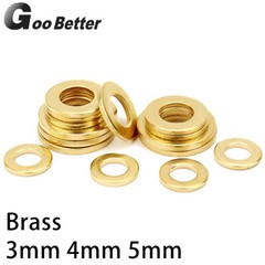3mm 4mm 5mm Form A Washers Flat Solid Brass Solid GB97 Metric Thickness 0.4-2mm