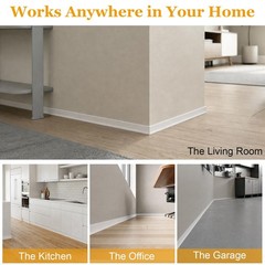 Self-Adhesive Flexible Baseboard Molding Trim – 20 Ft 2.79inX20ft, White