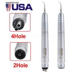 Dental Ultrasonic Air Perio Scaler Handpiece Hygienist 2Holes/4Holes 3 Tips FDA
