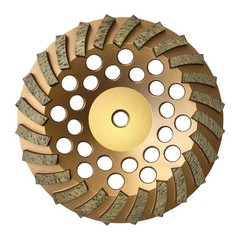 7″x24 Seg Diamond Concrete Spiral Turbo Grinding Cup Wheels 5/8″-11 Arbor