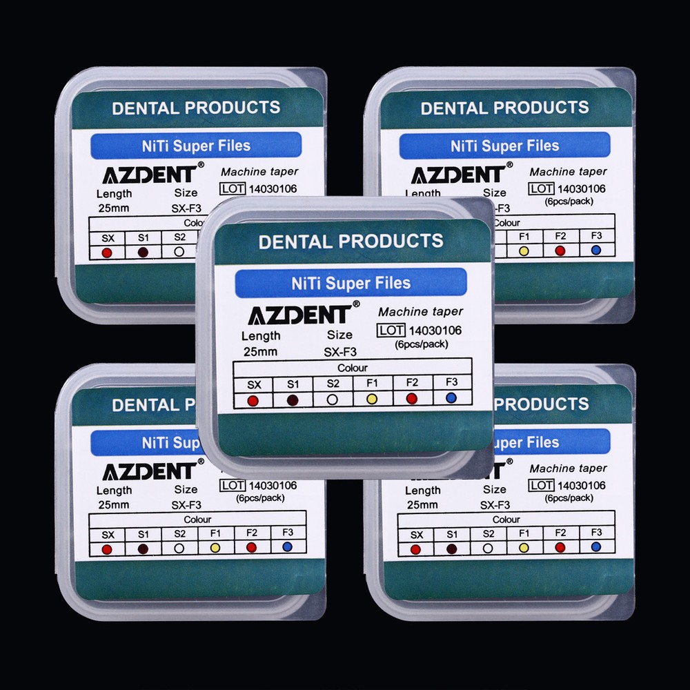 5X AZDENT Dental Endodontic Engine Use NiTi Super Rotary Files 25mm