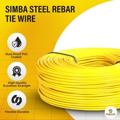 Rebar tie wire 16GA PVC yellow coated 10 rolls 3lb construction SIMBASTEEL