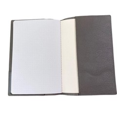 Shinola Gray Leather Journal Cover 80pg Notebook and Dust Cover
