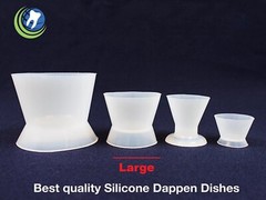 DENTAL LAB FLEXIBLE SILICONE DAPPEN DISH MIXING BOWL CUP 30ml LARGE 12pc Per Box