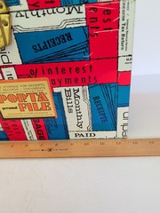 Vintage Porta File Personal Vertical File Box 1970s Red White Blue Ballonoff