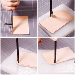 3mm Leather Lacing Stitching Punch Set 1 2 4 6 Prong Black Hole Tool