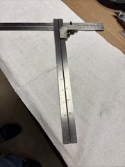 The L.S. Starrett Co. No.289A Rule Holder With 2-12 Inch Comb. Square Rules