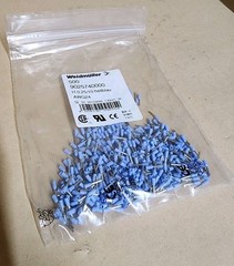 500pcs Weidmüller 9025740000 Wire Ferrule 24 AWG, 0.25 mm², 6 mm, Blue Ferrules