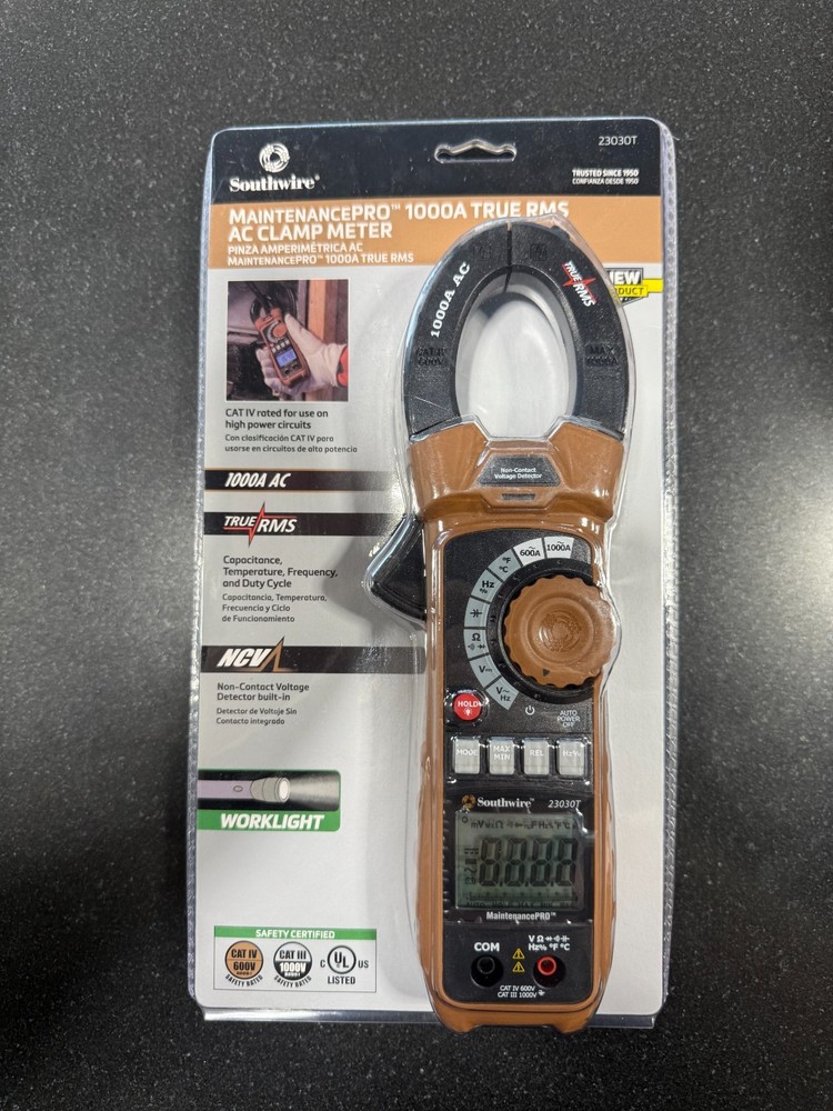 SOUTHWIRE (23030T) MAINTENANCEPRO 1000A TRUE RMS AC CLAMP METER