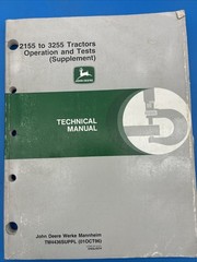 JOHN DEERE 2155-3255 TECHNICAL MANUAL OPERATION & TESTS SUPPLEMENT TM4436SUPPL