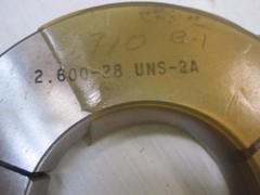 12574 Gage Assy. 2.600-28 UNS-2A Go PD 2.5754 Lo PD 2.5709 Thread Ring Gage Set