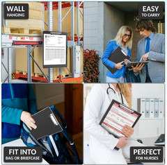 Clipboard with Storage,Plastic Clip Boards 8.5X11 with Storage, Black | Dual Sto