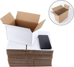 7X5X4 Inches Small White Shipping Boxes Set of 25, Sturdy Cardboard Boxes for Sm