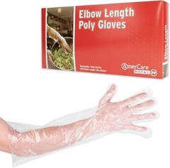 21 1/2″ Elbow Length Poly Glove, Box of 100
