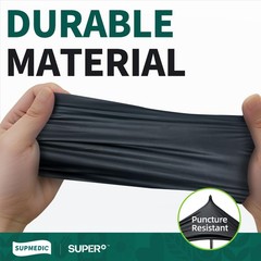 Supmedic Vinyl Disposable Exam Gloves, Black 4 Mil Large, 100 Large (Black)