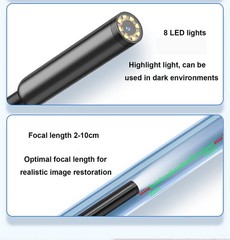 Endoscope Camera with Light, 1920P HD Borescope with 8 Adjustable LED Lights,…