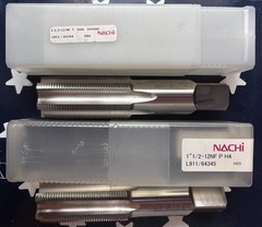 2pc SET Nachi 1-1/2-12 NF G H4 6FL Tap 1-1/2” 12tpi Taper & Plug 1 of Each