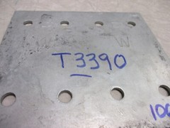 Galvanized Base Plate | 5-1/2″ W x 6″ L X 1/8″ T | 8-Holes | 5/16″ Hole Diameter